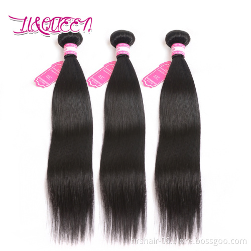100% Virgin natural Black Hair Straight Human Remy Hair Bundles Weave Extensions